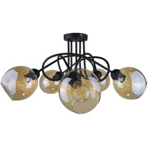 Bevestigde hanglamp VENUS BLACK 5xE27/60W/230V