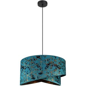 Hanglamp aan een koord REZO 1xE27/60W/230V turkoois