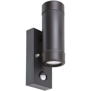 Rabalux 8835 - Buiten wandlamp met sensor MEDINA 2xGU10/10W/230V IP44 zwart