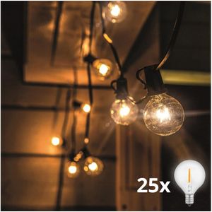 Brilagi - Decoratieve LED Lichtsnoer voor buiten SLINGER 25xE12 20m IP44 warm wit