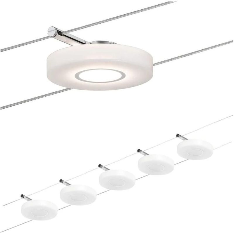 Paulmann - 94109 - Set van 5x LED Spots - Zwart - 4,3W voor MAC 230V Kabelsysteem