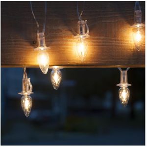 Verlenging LED voor buiten ketting CONE FILAMENT 20xE10 14m doorzichtig/warm wit IP44