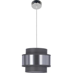 Hanglamp aan een koord HARE 1xE27/60W/230V grijs/mat chroom