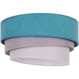 Duolla - Plafondlamp TRIO 1xE27/15W/230V diameter 45 cm turquoise/grijs/wit