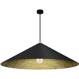 Hanglamp aan een koord FUJI 1xE27/60W/230V diameter 90 cm zwart/goud
