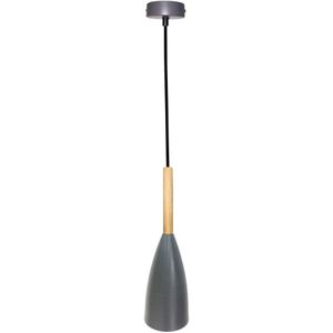 Hanglamp aan een koord TROSA 1xE27/40W/230V grijs/beuken