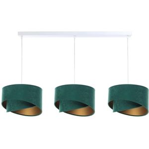 Hanglamp aan een koord GALAXY 3xE27/60W/230V groen/goud
