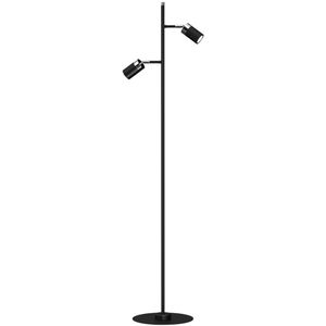 Staande Lamp JOKER 2xGU10/25W/230V zwart/glanzend chroom