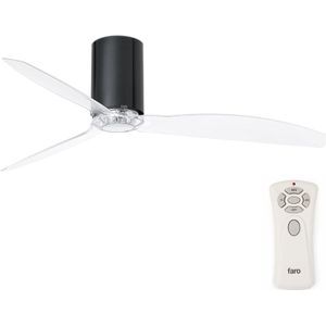 FARO 32040 - Plafondventilator MINI TUBE FAN met afstandsbediening zwart