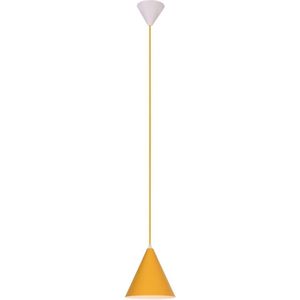 Hanglamp aan een koord VOSS 1xE27/40W/230V geel/wit
