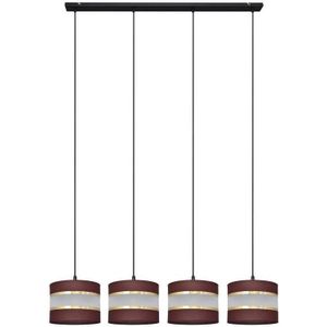 Hanglamp aan een koord HELEN 4xE27/60W/230V bruin/zwart/gouden