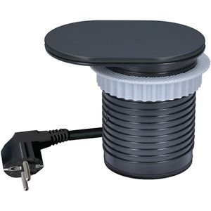 Solight PP124USBC-B - Stekkerdoos voor tafelblad 1x230V + USB-A + USB-C