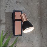 EGLO - Barnham - Spot - Zwart - Koper - 1 Lichts - GU10 Fitting