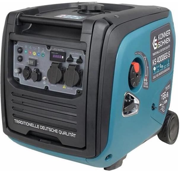 Könner & Söhnen - KS 4000iEG - Inverter Generator - LPG/Benzine - 4000 W - 2 x 16 A
