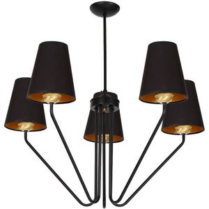 Hanglamp met vaste pendel VICTORIA 5xE27/60W/230V zwart
