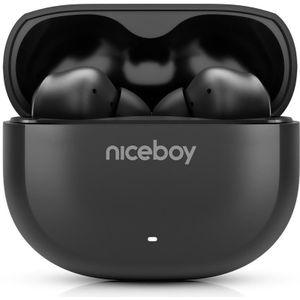 Niceboy Pins 4 - Draadloze ANC oordopjes 400 mAh + 2x 50 mAh IPX4 zwart