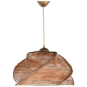 Verlichting - Kroonluchter Antiquatie Hout - Lumi - Afmetingen 36x36x65cm