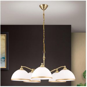 Orion LU 1838/5 - Hanglamp aan een ketting OLD LAMP 5xE27/40W/230V wit/messing