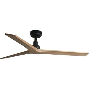 Faro - KLIM M - Plafondventilator - Zwart/Eikenhout - Metaal - 6 Snelheden