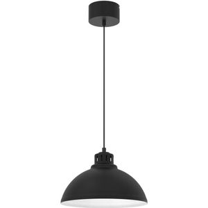 Hanglamp aan een koord SINGLE 1xE27/60W/230V diameter 30 cm zwart/wit