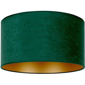 Duolla - Plafondlamp ROLLER 1xE27/15W/230V diameter 40 cm tmavě groen/gouden