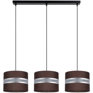 Hanglamp aan een koord CORAL 3xE27/60W/230V bruin