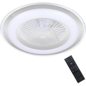 Dimbare LED Plafondlamp met Ventilator ZONDA LED/48W/230V zilver + AB