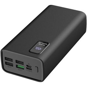 Power Bank met LED display Stroom Levering 30000 mAh 3,7V zwart