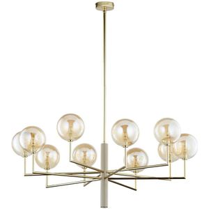 Jupiter 1977 - Hanglamp met vaste pendel FEME 10xG9/10W/230V goud/beige