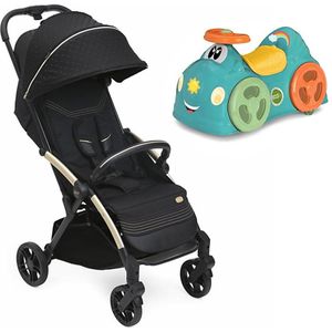 Chicco GOODY XPLUS Black Re_Lux Eco+ sportwagen + ALL AROUND loopfiets