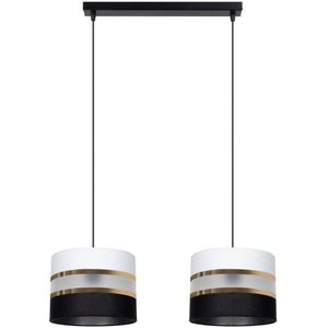 Hanglamp aan koord CORAL 2xE27/60W/230V zwart-wit