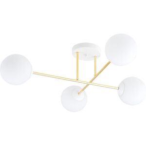 Hanglamp met vaste pendel MAGNUM 4xE14/10W/230V wit/goud