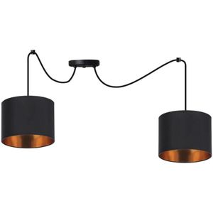 Hanglamp aan een koord CANDIDA 2xE27/40W/230V zwart/koper