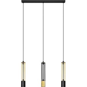 Hanglamp aan een koord BARS 3xGU10/20W/230V zwart/goud