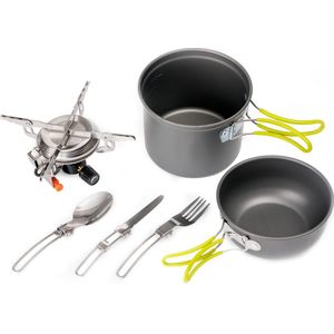 Camping gasfornuis met accessoires