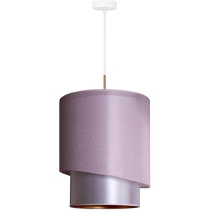 Duolla - Hanglamp aan een koord PARIJS 1xE27/15W/230V diameter 40 cm roze/zilver/koper