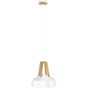 Hanglamp aan een koord TRIXI 1xE27/60W/230V wit/bruin