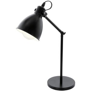 EGLO Priddy Tafellamp - E27 - 42,5 cm - Zwart/Wit