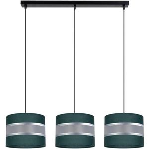 Hanglamp aan een koord CORAL 3xE27/60W/230V groen