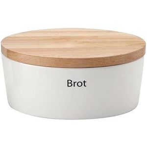 Continenta C3930 - Broodtrommel 13,5x30 cm wit/beige