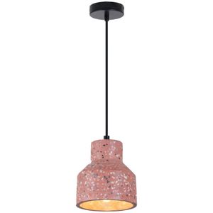 Klausen 111038 - Hanglamp aan een koord RESIN 1xE27/11W/230V roze/zwart