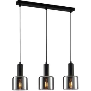 ITALUX PND-65342-3-BK+SG - Hanglamp aan een koord SANTIA 3xE27/40W/230V zwart