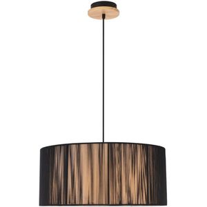 Hanglamp aan een koord KIOTO 1xE27/40W/230V diameter 45 cm zwart/beuken