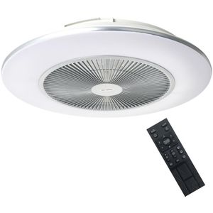 Brilagi - Dimbare LED Lamp met Ventilator AURA LED/38W/230V zilver + AB