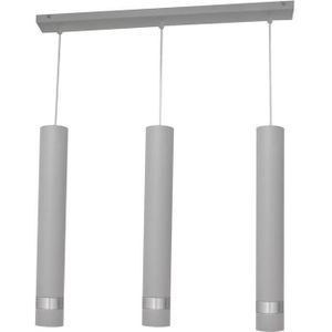Hanglamp aan een koord TUBA 3xGU10/6,5W/230V grijs/mat chroom