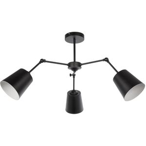 Hanglamp met vaste pendel 3xE27/60W/230V zwart