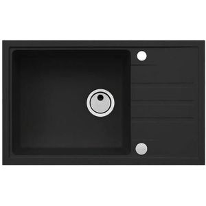 ALVEUS 1149117 - Gootsteen INTERMEZZO 78x48 cm graniet/zwart