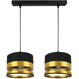 Hanglamp aan een koord MILO 2xE27/60W/230V goud/zwart