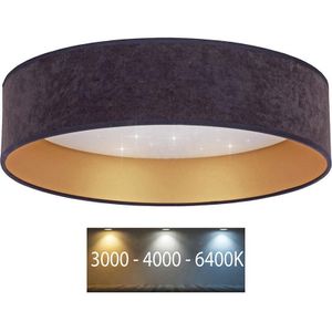 Brilagi - LED Plafondlamp VELVET STAR LED/24W/230V d. 40 cm  grijs/goud