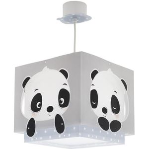 Dalber 63162T - Hanglamp voor Kinderen PANDA 1xE27/60W/230V blauw